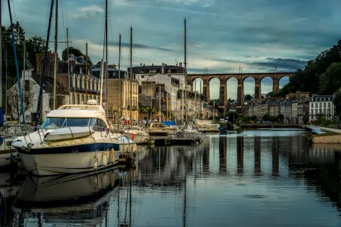 Vue du port de Morlaix